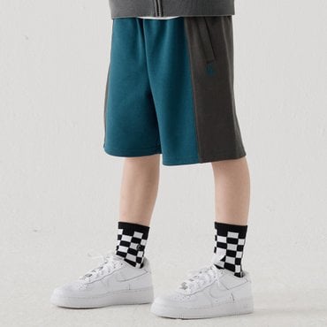 커버낫 키즈 컬러배색 져지 반바지 그린 CK2502JS59GN
