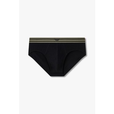 EMPORIO ARMANI 남성 배색 스트라이프 밴딩 코튼 브리프 (0815111043)