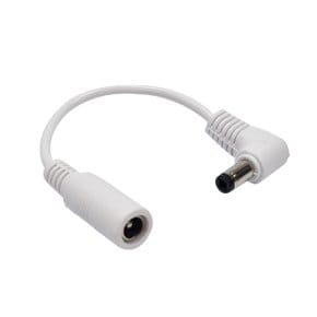 DC 전원 변환 젠더 케이블 ㄱ자 5.5x2.1-2.5mm 어댑터 잭 화이트 SDC114(w)
