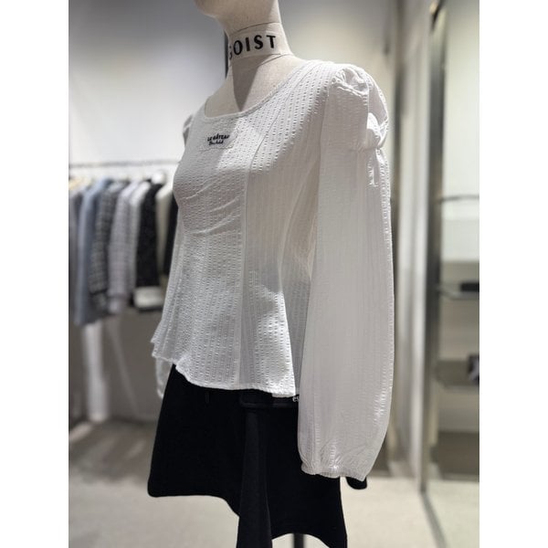 [여주점] 스퀘어넥 슬림 플레어 블라우스ES2OBL51