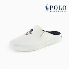 폴로 CARLEE BEAR MULE 캔버스 뮬 슬립온 RFS11498OA-W-SC