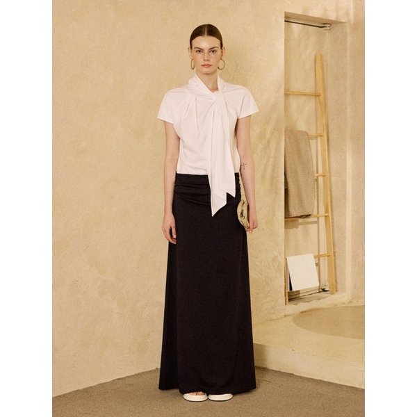 Ponte Stretch Maxi Skirt Deep Navy