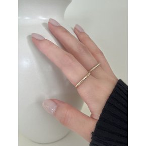 14k hollow pipe ring