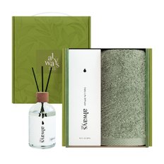 송월타월 그랜드 세면타올170g 1장+디퓨저1개 선물세트