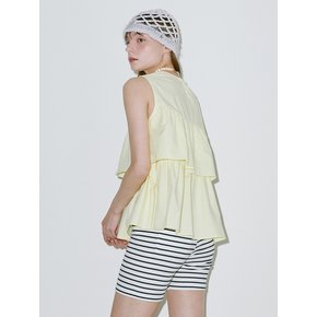 Cancan sleeveless Blouse LEMON