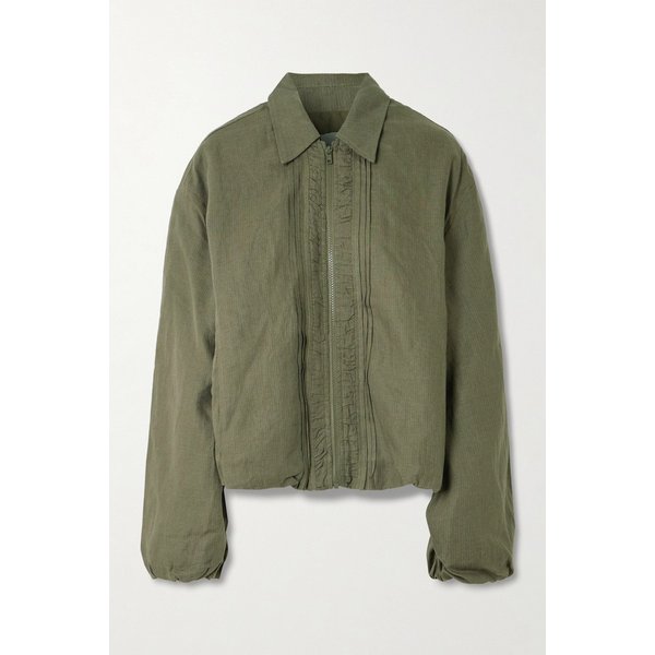 데이지 스튜디오 핀턱 패딩 리넨 재킷 그린 46376663163021397