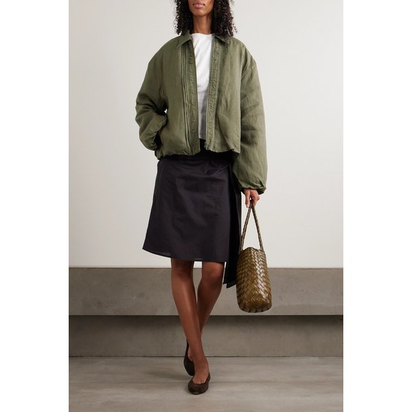 데이지 스튜디오 핀턱 패딩 리넨 재킷 그린 46376663163021397