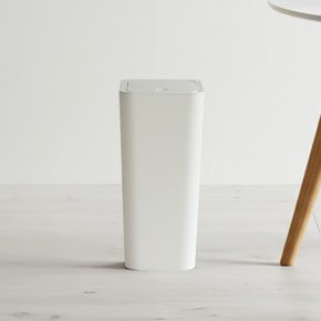 슬림 틈새공간 사각 원터치 화이트 휴지통 10L