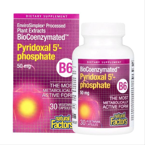 내추럴팩터스 BioCoenzymated B6 피리독살 5포스페이트 50mg 30베지캡슐