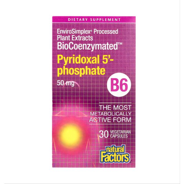 내추럴팩터스 BioCoenzymated B6 피리독살 5포스페이트 50mg 30베지캡슐