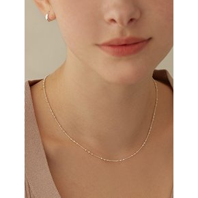 [연말 스페셜 6mm+10mm 진주귀걸이 증정][925 silver] Shining cutting Ball Necklace