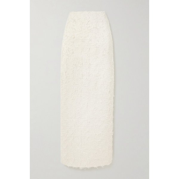 데스트리 모니카 프레이드  코튼 트윌 미디 스커트 에크루 46376663162974743