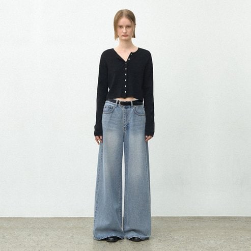 나인(Atelier Nain) (택가:89,000원)프렌치 와이드핏 데님 팬츠(Z-PT-5513)
