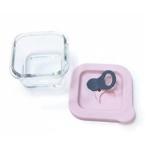 실리콘 오븐글라스 전자레인지용 내열유리 밀폐용기-정사각/170ml/1개 찬통