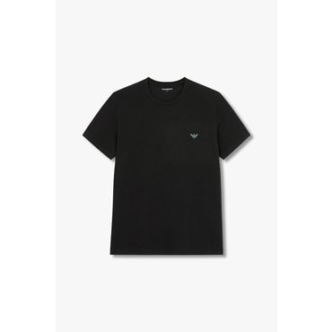 EMPORIO ARMANI 남성 이글 로고 크루넥 라운지 티셔츠(0814334007)