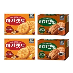 롯데제과 마가렛트 오리지널 176g 2개 + 구운모카 176g 2개 (총4개)