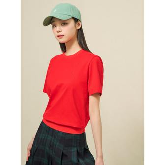 빈폴레이디스 라운드넥 반소매 피케 티셔츠  레드 (BF5342C086)