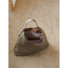 Ople Leather series Big hobo Bag Taupe khaki