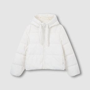 여 루즈핏 미디엄 다운필 후드 자켓 J106101009006