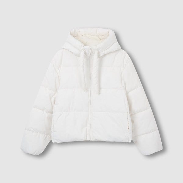 여 루즈핏 미디엄 다운필 후드 자켓 J106101009006