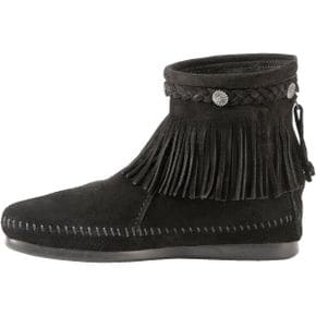 영국 미네통카 부츠 Minnetonka Hi Top Back Zip Boot Ankle Boots/Boots Women 블랙 Mid Boots