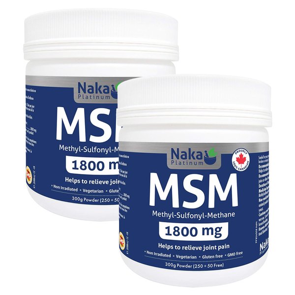 캐나다 나카 플레티넘 퓨어 MSM 식이유황 파우더 300g 2개