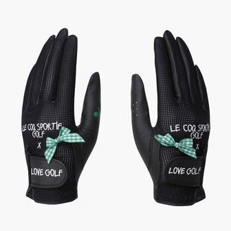 르꼬끄골프 [여주점] 여성 매쉬 믹스 리본 양손 장갑 GQ122LGL32 BLCK