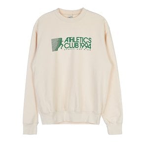 [라벨루쏘] [스포티앤리치] 여성 애슬레틱 크루넥 맨투맨 ATHLETIC CREWNECK CREAM GRASS