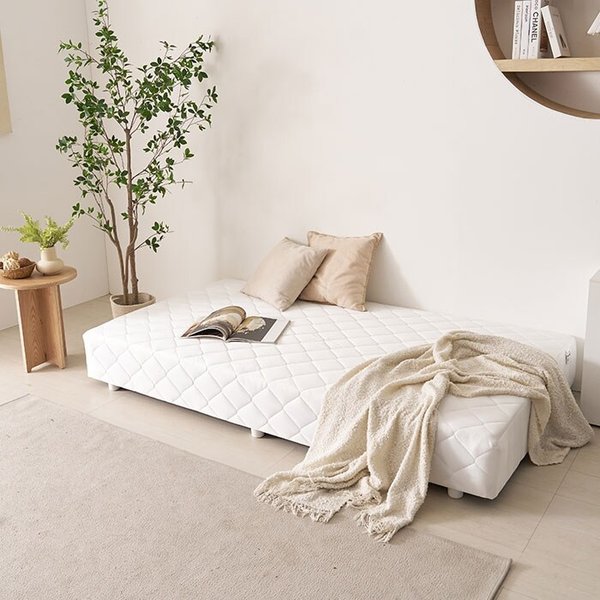 1인용 원룸 작은방 자취방 라텍스 일체형침대 (저상형) S DB5005R (착불)