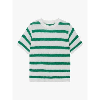 에스티피크니커 니트_쿨 스트라이프 풀오버_그린