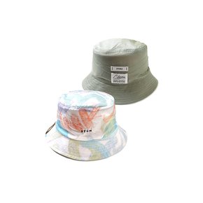 22 PAINTING REVERSIBLE BUCKET HAT WHITE MULTI