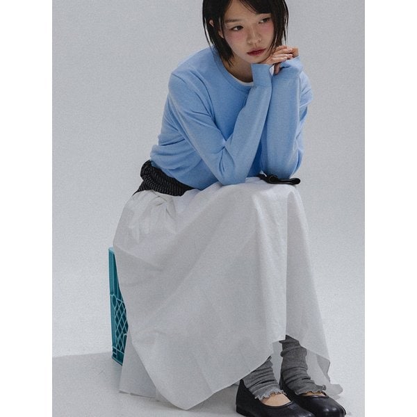 Crispy Balloon Long Skirt_WHITE