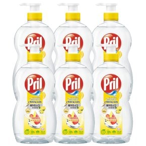 헨켈 프릴 베이킹소다 주방세제 - 퓨어레몬 향 700ml 용기X6개
