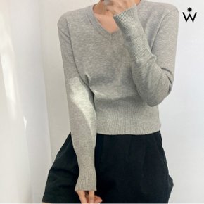 브이넥 모던 심플 배색 니트  WIBANT068 _P356426234