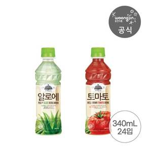 [웅진직영][추가적립] 가야농장 주스(토마토/알로에) 340ml x 12개
