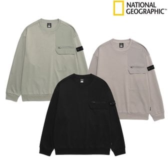 내셔널지오그래픽 [시흥점] N241USW220 남여공용 카노푸스 포켓 맨투맨 (세미오버핏)