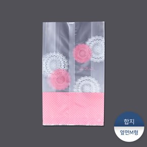 합지비접착형인쇄봉투-레이스핑크M형 1묶음 (500장)