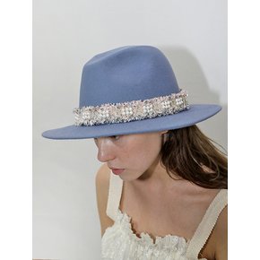 울100 진주 블루 페도라 _ Wool 100 Pearl Blue Fedora