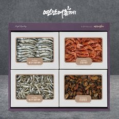 [1/13일 순차출고][산지직송] 완도 낭장망멸치 혼합세트 2호(대멸180g+소멸200g+건홍새우130g+건홍합살400g)_연안어촌계