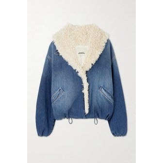 이자벨마랑 플리스 트림 패딩 데님 봄버 재킷 46376663162989521