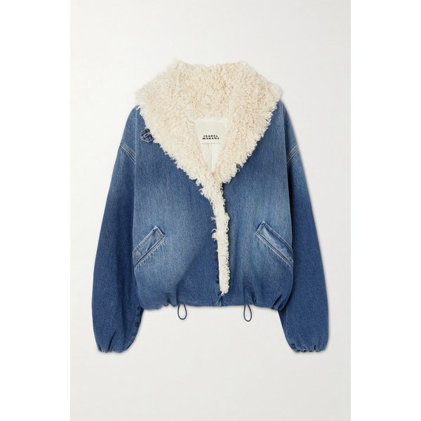 플리스 트림 패딩 데님 봄버 재킷 46376663162989521