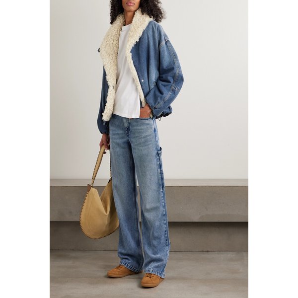 플리스 트림 패딩 데님 봄버 재킷 46376663162989521