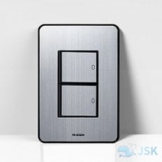 제이큐 현대 TYPE 하이콘80 2구스위치 실버 1360001 2