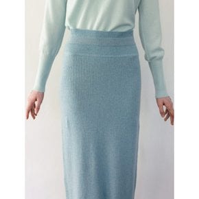 [Premium] Cashmere Long Knit Skirt  Sky Blue (WE395UC45Q)