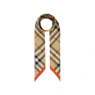 버버리 [부산점] 스크래치 체크 여성 실크 스키니 스카프 LG VTG RVS SILK 8088136