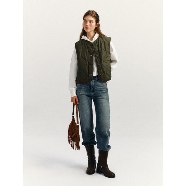 물결 퀼팅 베스트(MAFDVT02NKH)