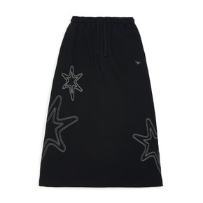 우먼즈 스웨트 롱 스커트 - BLACK Z254WSK530099