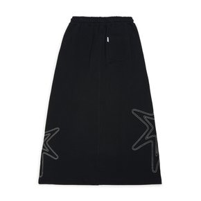 우먼즈 스웨트 롱 스커트 - BLACK Z254WSK530099