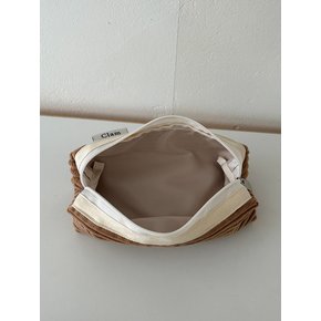 round pencilcase _ Corduroy peanut