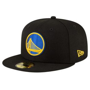 4556768 New Era Mens Black Golden State Warriors 59FIFTY Fitted Hat